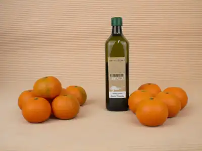 Kiste Gemischt 10 kg (9 kg Bio-Mandarinen + 1 Liter Bio-Öl)